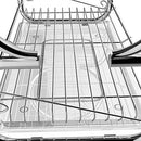 Bathwa 2 Tier Dish Drying Rack Dish Strainer Stainless Steel Wire Dish Holder Rack Large Dish Drainer with Dish Drainboard for Kitchen Sink Counter