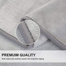 EMONIA Luxury Fleece Blanket,330GSM - King Size Blankets Super Soft Warm Fuzzy Lightweight Bed & Couch Blanket(Grey,90 x 108 inch)