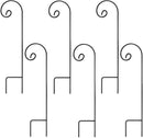 Shepherd's Hooks, Black, Made of Premium Metal for Hanging Solar Lights, Bird Feeders, Mason Jars, Plant Hangers, Flower Basket, (6 Pack) by AshmanOnline