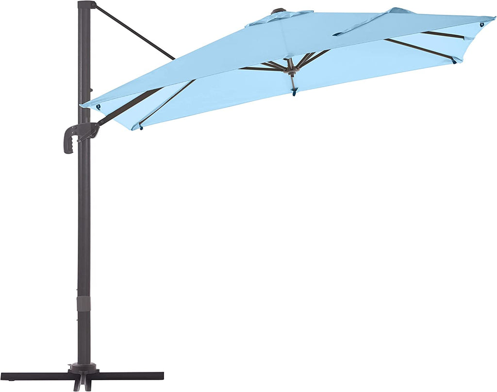 le conte patio umbrella ABCCANOPY Cantilever Double Top Round Umbrella Burgundy / 9FT This large offset outdoor umbrellas opens and closes with an crank LE CONTE METZ 10 ft.