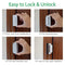 Home Security Door Lock, 2 Pack Upgrade Easy Unlock Childproof Door Reinforcement Lock with 3" Stop Withstand 800 lbs for Inward Swinging Door, Add Extra Lock to Defend Your Home Safe