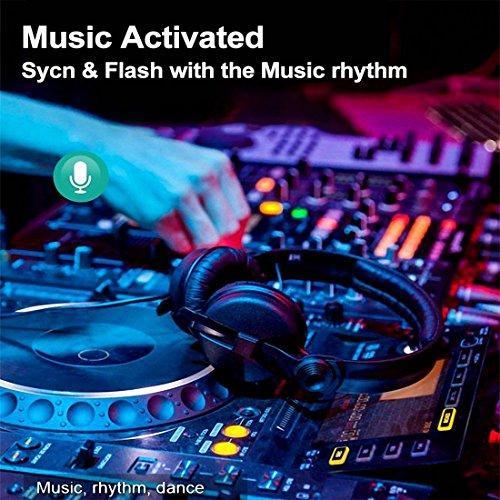 [2-Pack] Wireless Disco Ball Lights Battery Operated Sound Activated LED Party Strobe Light Mini Portable RGB DJ Stage Light with USB by Opard