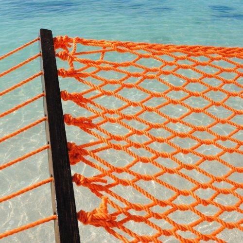 Caribbean Rope Hammock - 55 Inch - Soft-Spun Polyester (Natural Cream)