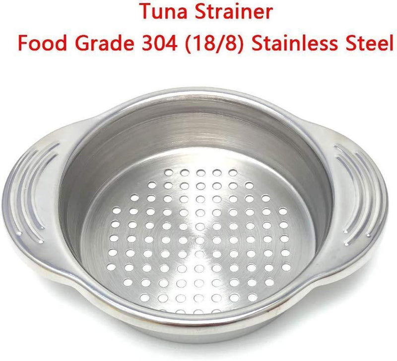 Can Strainer - Tuna Strainer - Food Grade 304 (18/8) Stainless Steel, Dishwasher Safe, Food Strainer, Can Colander, Easy To Clean, Eco-friendly