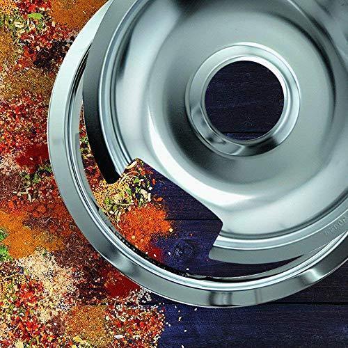 Range Kleen Style D Heavy Duty Chrome 4-Pack Drip Pans with Trim Rings AND 8 Foil Burner Liners…