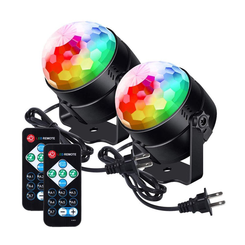 Luditek Partylights Discoball 360 °Rotatable Discolights Sound Activated Remote Control Dj Lighting [Newest 2020]7 Color Patternes+3 Lightning Mode+6 Colours for All Parties, Wedding, DJ and More