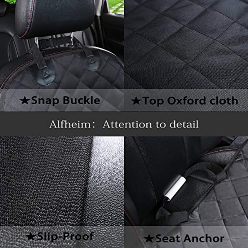 Alfheim Dog Bucket Seat Cover - Nonslip Rubber Backing with Anchors for Secure Fit - Universal Design for All Cars, Trucks & SUVs (Black)