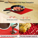 Pyramid Silicone Baking Mat, 2 Pcs Holoko Non-stick Cooking Mats, Oil Drain and Pyramid Design for Turkey,Pizza and Cookie Sheet - 16" x 11.5"