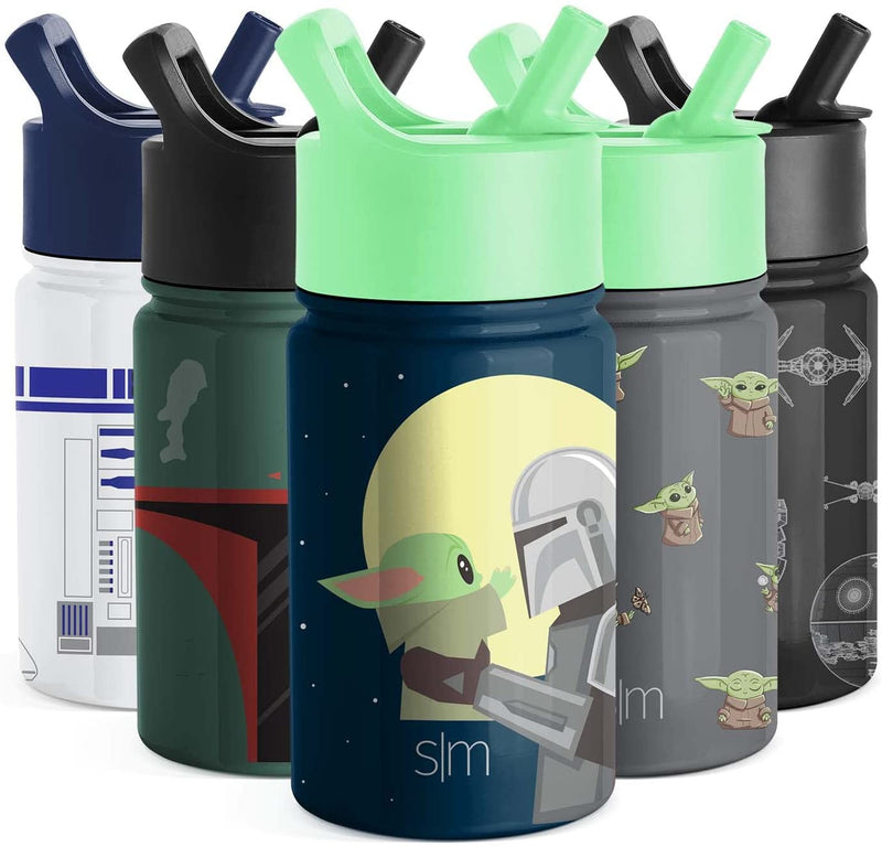 Simple Modern Star Wars Baby Yoda Grogu Water Bottle for Kids | Reusable  Cup with Straw Lid Insulated Stainless SteelTumbler Gifts for Toddlers Boys  