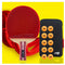 SSHHI 4 Star Table Tennis Bats,7Layers of Wood,Ping Pong Paddle, Can Be Used for Indoor and Outdoor Game,Wear Resistant/As Shown/Long Handle