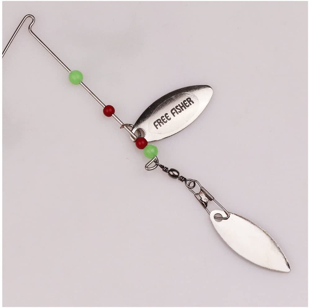 MILTECH 6 Pcs Fishing Lures Spinner Baits,Fishing Hard Spinner Lures, Bass Trout Salmon Hard Metal Spinnerbait