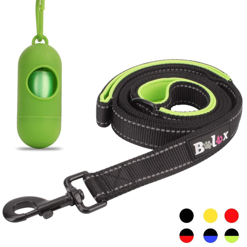 Bolux Dog Leash Traffic Control Dual Padded Handle Heavy Duty 3M Reflective 5ft Long Training Leash Lead Greater Control Safety Training Perfect for Large Medium Dogs