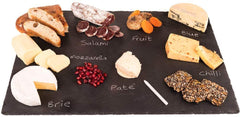4 Sizes to Choose:  Large Stone Age Slate cheese boards (12"x16" Serving Platter) with Soap Stone Chalk