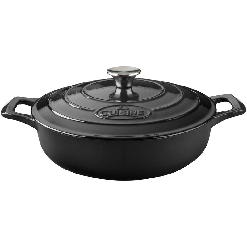 La Cuisine PRO Saute 3.75 Qt Enameled Cast Iron Covered Dutch Oven, Red