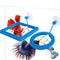 FLOURITHING 2 Pcs Fish Feeding Ring, Fish Safe Floating Food Feeder Circle Blue, with Suction Cup Easy to Install Aquarium, Square and Round Shape, for Guppy, Betta, Goldfish, Etc.