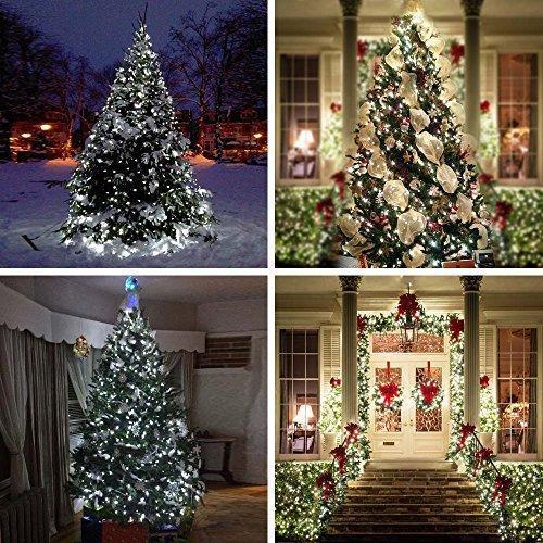 Lumitify 2 Pack Outdoor Solar String Lights, 72ft 200 LED Fairy Solar Lights Decorative for Christmas, Home, Lawn, Patio, Garden, Wedding, Party and Holiday Decorations(White)