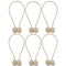 HUYIJJH Curtain Tiebacks Magnetic, Drape Holders Holdbacks Decorative Weave Rope Clips Window Sheer Blackout Panels Home Office, Beige (Pack of 6) by NZQXJXZ