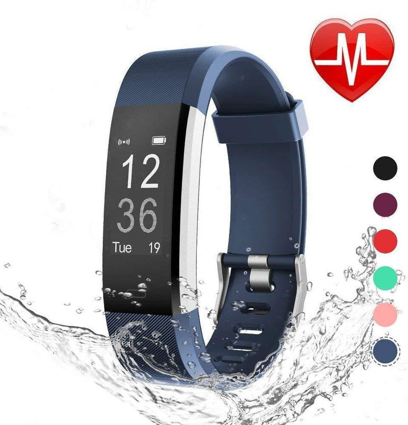 LETSCOM Fitness Tracker HR, Activity Tracker Watch with Heart Rate Monitor, Waterproof Smart Fitness Band with Step Counter, Calorie Counter, Pedometer Watch for Kids Women and Men