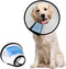 Supet Dog Cone Adjustable Pet Cone Pet Recovery Collar Comfy Pet Cone Collar Protective Collar for After Surgery Anti-Bite Lick Wound Healing Safety Practical Plastic E-Collar for Dogs and Cats