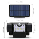 Hallomall Outdoor Solar Wall Lights, Motion Sensor Detector, No Battery Required, No Dim Light Mode, 3 Pack