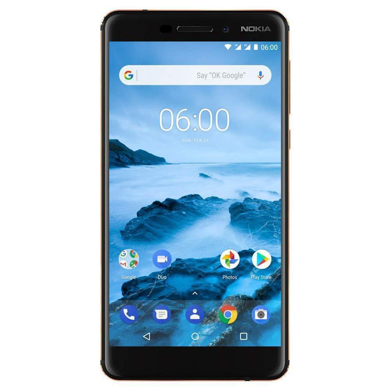 Nokia 6.1 (2018) - Android One (Oreo) - 32 GB - Dual HCM Unlocked Smartphone (AT&T/T-Mobile/MetroPCS/Cricket/H2O) - 5.5" Screen - Black - U.S. Warranty