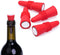 OHMAXHO Wine Stoppers (Set of 5), Silicone Wine Bottle stopper and Beverage Bottle Stoppers, Red