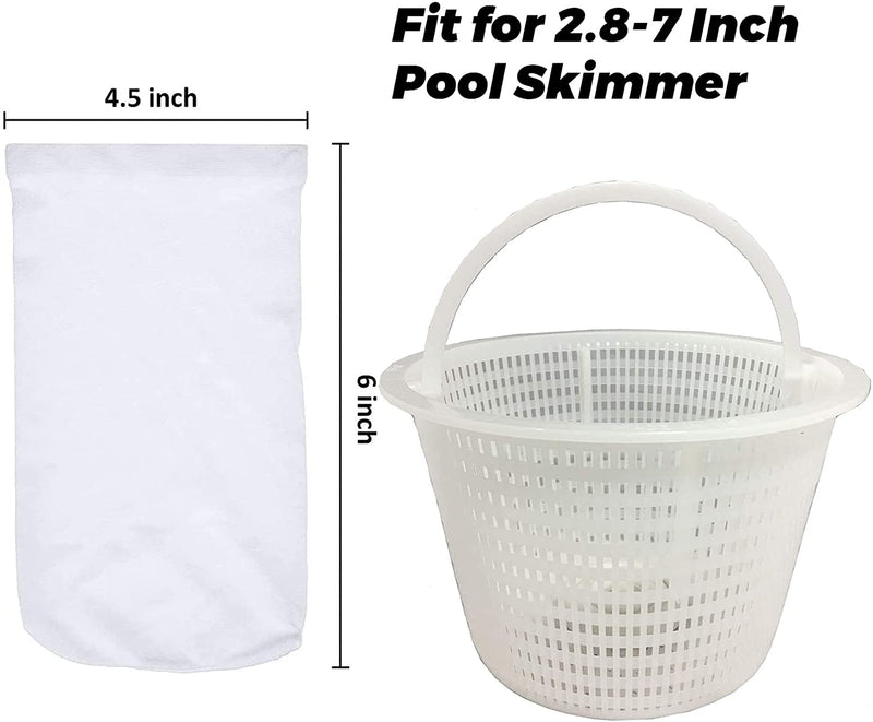 BWOU 40 Pack Pool Skimmer Socks, Works Perfect with The Pool Skimmer for Inground and Above Ground Pool/Pool Skimmer Basket