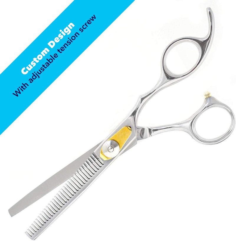 Equinox International Professional Razor Edge Series - Barber Hair Thinning/Texturizing Scissors/Shears - 6.5 Inches