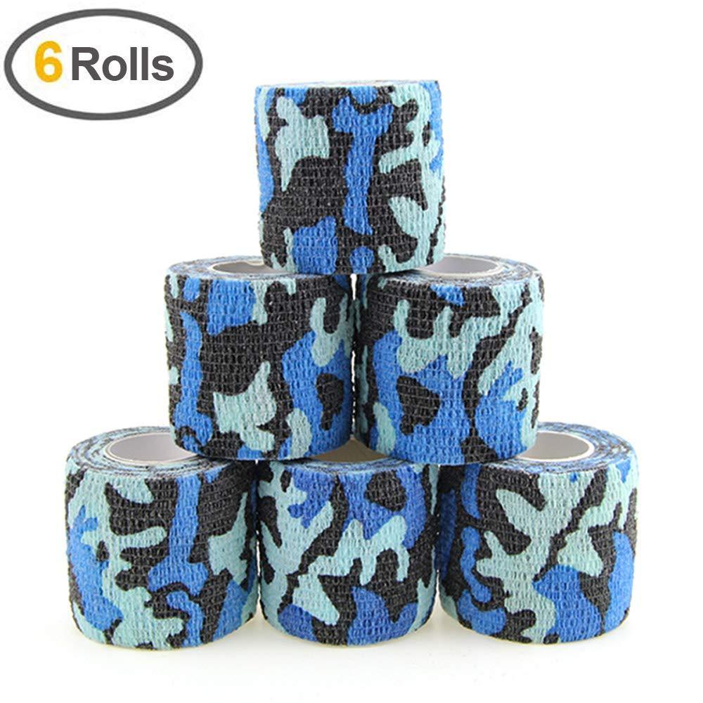 MUEUSS Self Adhesive Bandage Tape Vet Wrap Self Adherent Cohesive Bandages First Aid Wrap Approved 2 inches x 5 Yards (New Beige, 2 Inches / 6 roll)