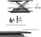 Standing Desk,Big Height Adjustable Standing Desk Converter, 20.1×31.5 Inch Work Area, Fully Assembled (Black) by Defy Desk