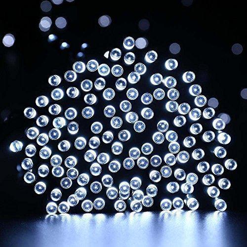 Lumitify 2 Pack Outdoor Solar String Lights, 72ft 200 LED Fairy Solar Lights Decorative for Christmas, Home, Lawn, Patio, Garden, Wedding, Party and Holiday Decorations(White)