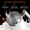 HadinEEon Milk Frother, Electric Milk Frother & Steamer for Making Latte, Cappuccino, Hot Chocolate, Automatic Cold Hot Milk Frother & Warmer (4.4 oz/10.1 oz), Coffee Frother Milk Heater (White)