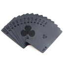 Lijuan Qin 2 Pack Cool Black Gold Foil Poker Playing Cards, PVC Plastic Waterproof Poker Cards, Playing Cards Trick Magic Cards Games for Family Party BBQ Game