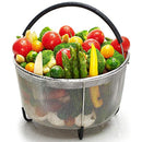 Ecardy 3qt Steamer Basket Compatible with Instant Pot Accessories 3 qt [6qt 8qt available] - Compatible with Instant Pot Steamer Basket 3 qt - Steam Vegetables, Eggs - Fits Most Pressure Cookers