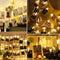 JESWELL Photo Clip String Lights 40 Led Battery Powered Led Picture Clip Light, Photo Display Lights for for Bedroom Party Wedding Birthday Christmas Decorations, 2 Light Modes, Warm White