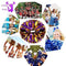 4Pcs Metallic Cheerleading Pom Poms for Kids, Creatiee 2 Pair Cheerleader Cheering Squad Pompoms for Boy Girl School Sports Games Team Spirit Cheer