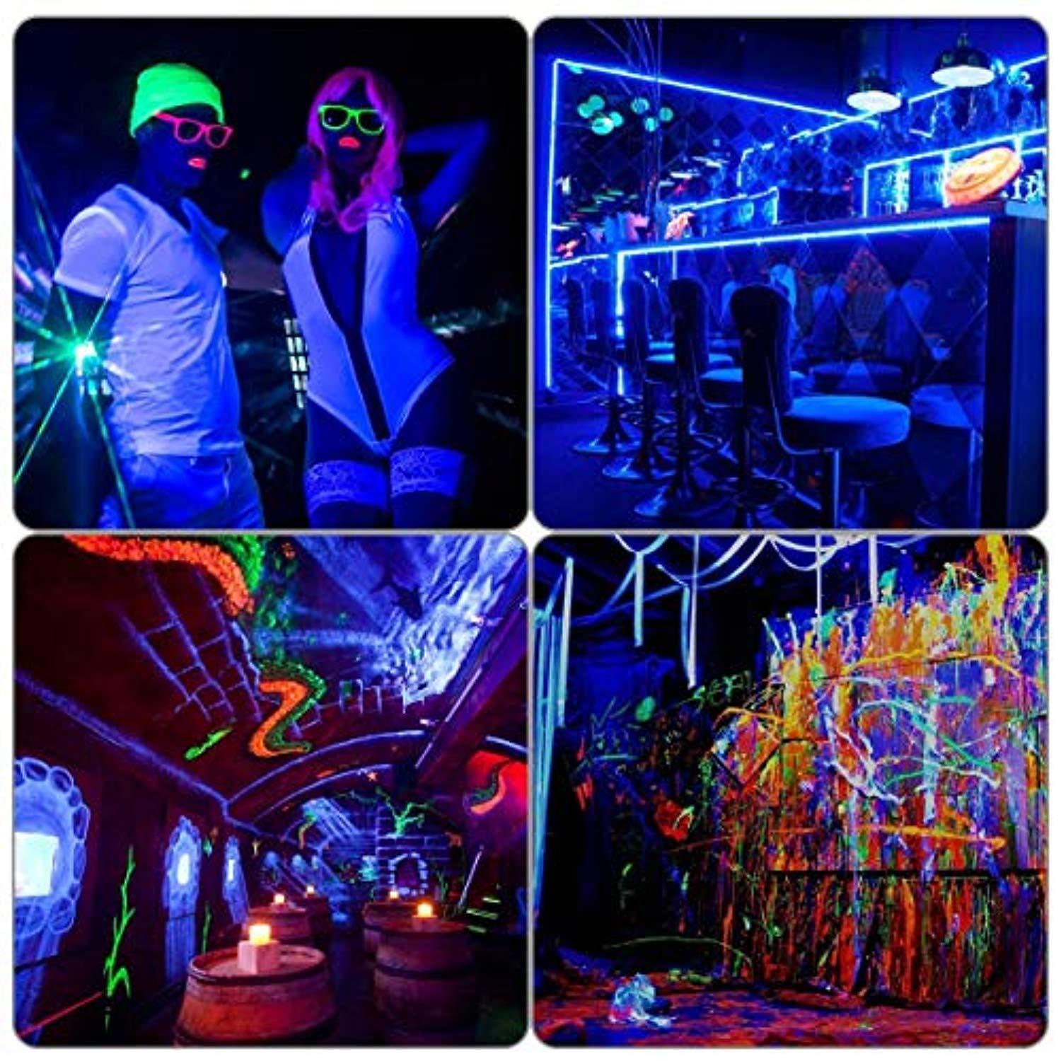 9 LED Black Light, Gohyo 27W LED UV Bar Glow in the Dark Party Supplies for Christmas Blacklight Party Birthday Wedding Stage Lighting, Material Metal Iron