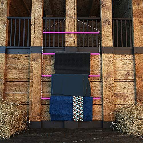 Echo Beach Equestrian Blanket Rack 33" Suitable for Horse Blankets, Saddle Blankets, Pads & Towels. Extra Long for Western Saddle Blankets and Horse Blankets.