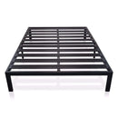 Best Price Mattress Twin XL Bed Frame - 14 Inch Metal Platform Beds [Model E] w/ Steel Slat Support (No Box Spring Needed), White