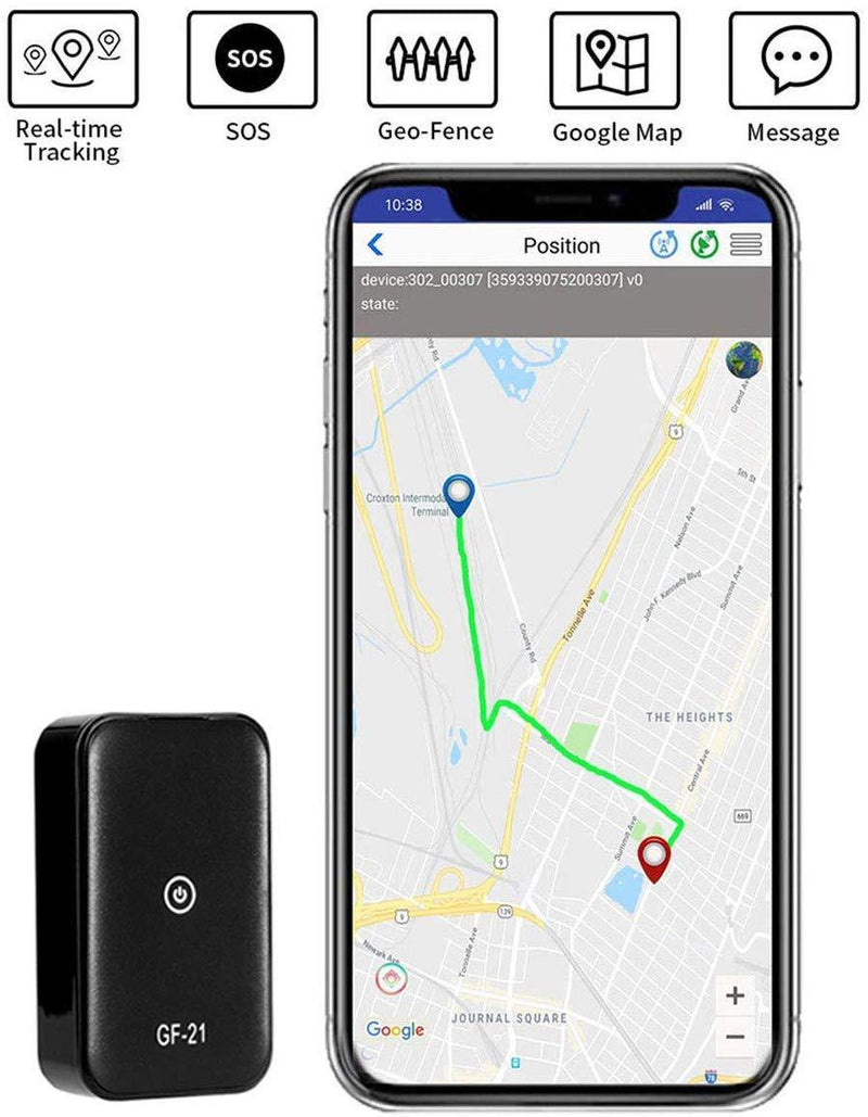 GPS Tracker Mini Portable SOS GPS Location Tracker Real Time Anti-Theft Spy Tracking with No Monthly Fee 2G GSM Finder for Vehicles Kids Dogs Cats Keys Motorcycles Pets Car