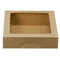 ONE MORE 10inch Natural Kraft Bakery Pie Boxes with PVC Windows,Large Cookie Box 10x10x2.5inch 12 of Pack (Brown,12)