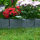 CenYC 5m Grey Stone Effect Lawn Grass Edging | Garden Plant Flower Bed Border | M&W