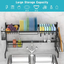 Over the Sink Dish Drying Rack, Cambond Dish Drainer Shelf Stainless Steel Dish Rack with Utensils Holder for Kitchen Counter