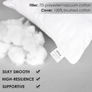 Fixwal 18 x 18 Pillow Inserts Set of 2, Throw Pillow Inserts with 100% Cotton Cover, 18 Inches Interior Pillow Stuffer Square Form for Bed Sofa Couch (White)