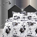 King Bedding Duvet Cover Set White Black Marble, 3 piece - 1000 -TC Luxury Hypoallergenic Microfiber Down Comforter Quilt Covers with Zipper Closure, Ties - Best Organic Modern Style for Men and Women