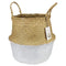 Natural Seagrass Belly Basket with Handles Seagrass Planter for Fig Indoor Plants