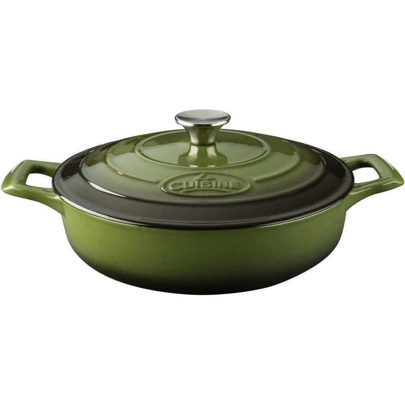 La Cuisine PRO Saute 3.75 Qt Enameled Cast Iron Covered Dutch Oven, Red