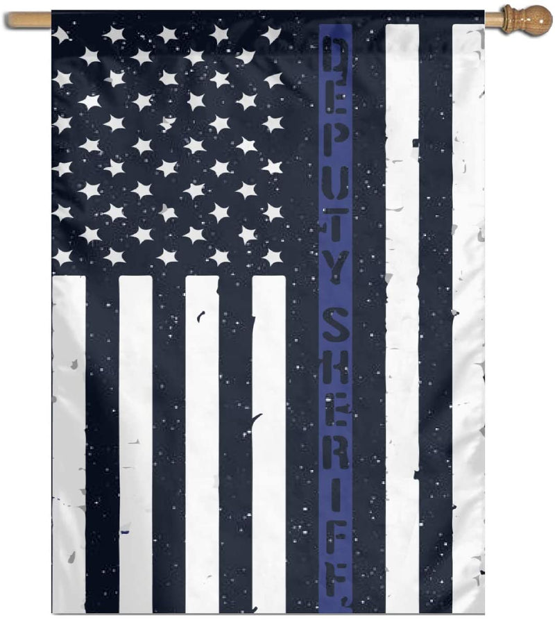 HOME DEPUTY Deputy Sheriff US Flag Home Backyard Garden Flag Graphic Decorative Banner 27"x37" Inch Flag