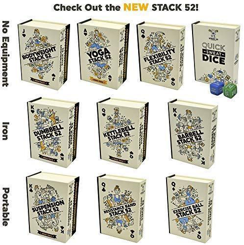 Stack 52 Quick Sweat Fitness Dice. Bodyweight Exercise Workout Game. Designed by a Military Fitness Expert. Video Instructions Included. No Equipment Needed. Burn Fat Build Muscle.