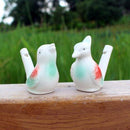 PHEVOS Porcelain Bird Water Whistles, Real Bird Singing,Nostalgic Music Bath Toys(4 Bird)